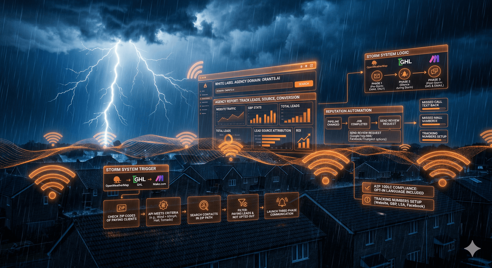 Storm-Triggered Marketing Infrastructure for a Roofing Agency